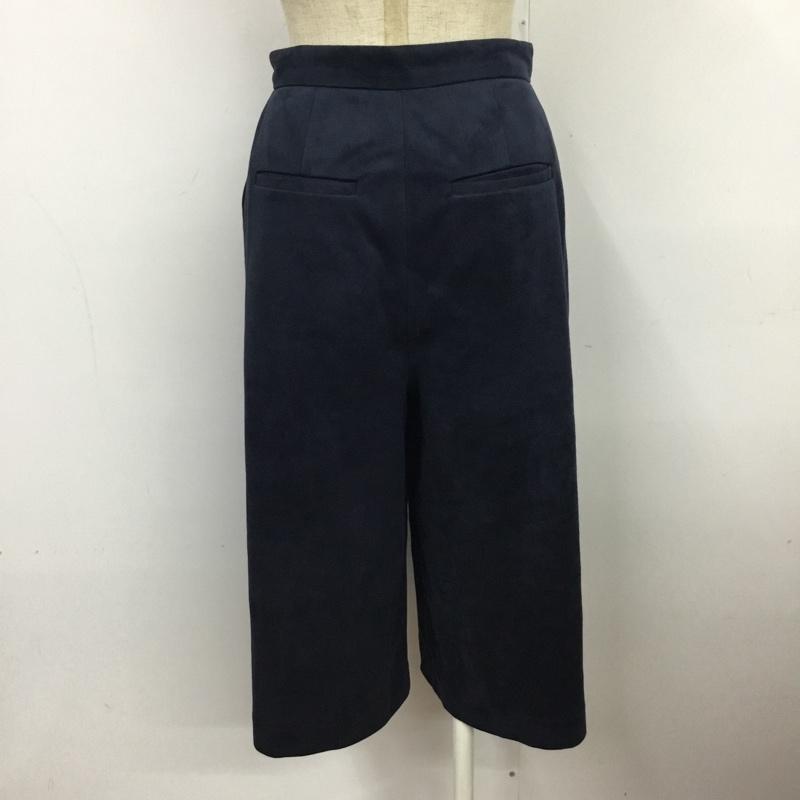 ラグナムーン LAGUNAMOON パンツ スラックス 031530701801 フェイクスエードガウチョパンツ S 無地 紺 / ネイビー / レディース USED 古着 中古 10088914