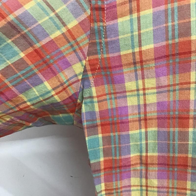 ペンドルトン PENDLETON シャツ、ブラウス 半袖 ボタンダウン L チェック 赤 / レッド / X 桃 / ピンク / X 黄 / イエロー / X 水色 / ライトブルー /  メンズ USED 古着 中古 10088948