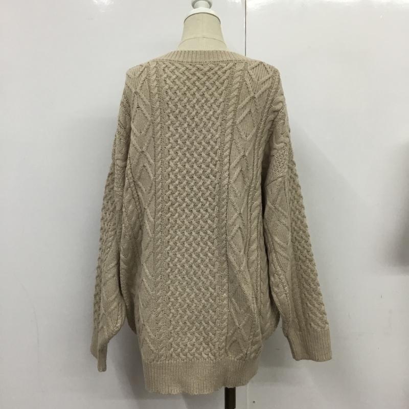 グローバルワーク GLOBAL WORK ニット、セーター 長袖 FREE 無地 ベージュ / ベージュ / レディース USED 古着 中古 10088951