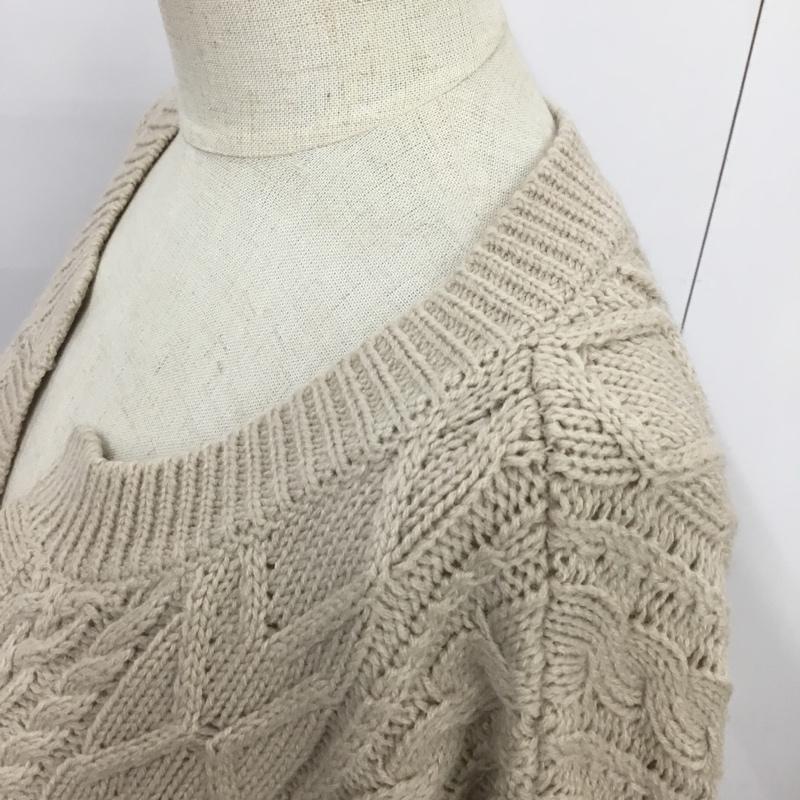 グローバルワーク GLOBAL WORK ニット、セーター 長袖 FREE 無地 ベージュ / ベージュ / レディース USED 古着 中古 10088951