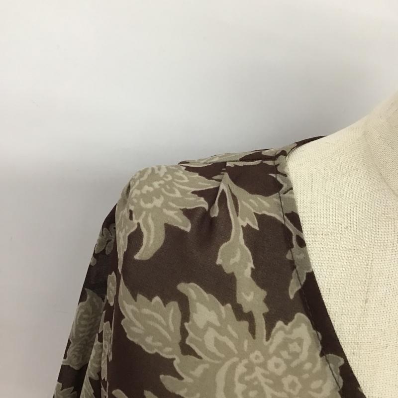フリークスストア FREAK'S STORE シャツ、ブラウス 七分袖 FREE 総柄 茶 / ブラウン / レディース USED 古着 中古 10088952