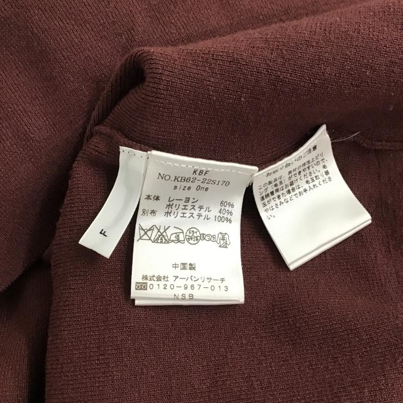 ケービーエフ KBF ニット、セーター 半袖 KB62-22S170 半袖ニット 無地 茶 / ブラウン / レディース USED 古着 中古 10088956