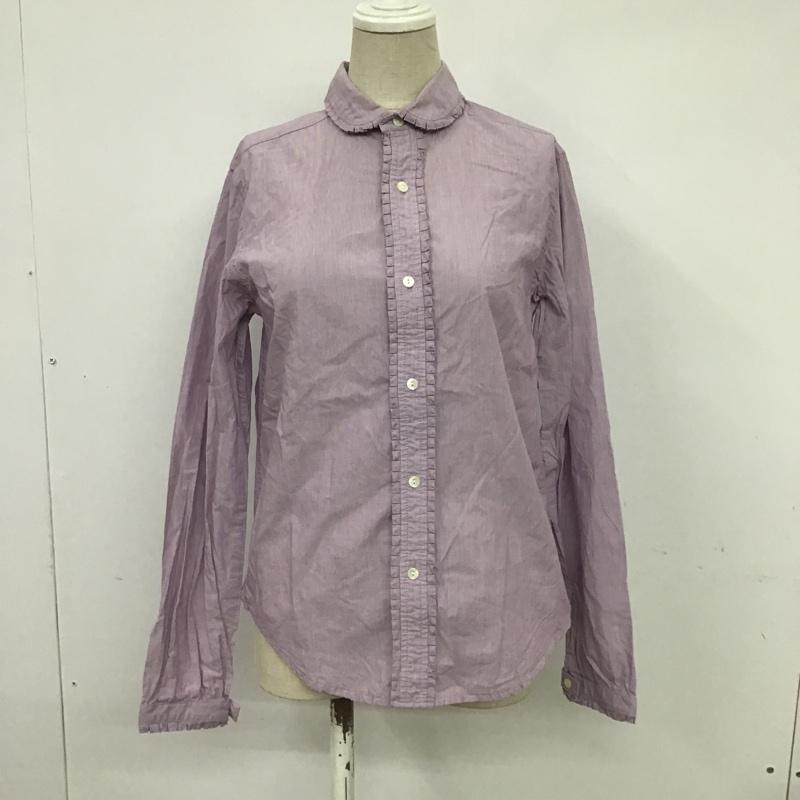 ビームスボーイ BEAMS BOY シャツ、ブラウス 長袖 ストライプ 紫 / パープル / レディース USED 古着 中古 10088976