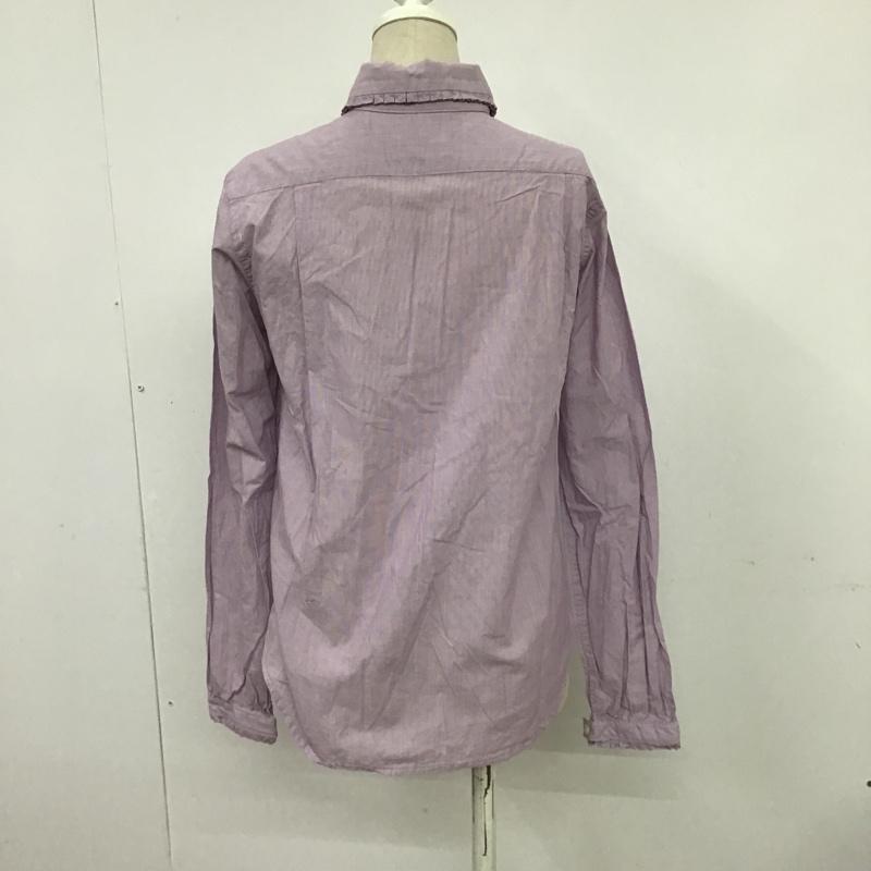 ビームスボーイ BEAMS BOY シャツ、ブラウス 長袖 ストライプ 紫 / パープル / レディース USED 古着 中古 10088976