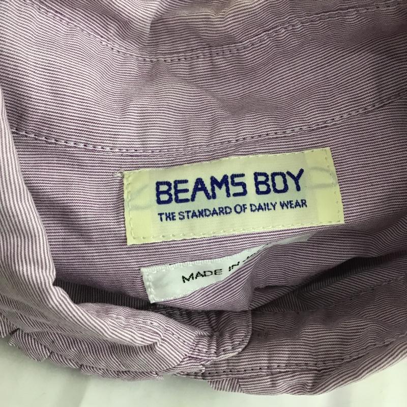 ビームスボーイ BEAMS BOY シャツ、ブラウス 長袖 ストライプ 紫 / パープル / レディース USED 古着 中古 10088976