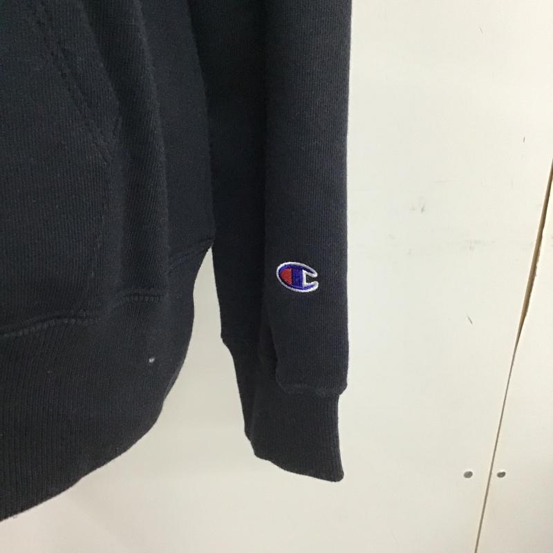 チャンピオン Campion パーカー 長袖 LL 無地 紺 / ネイビー / レディース USED 古着 中古 10088988