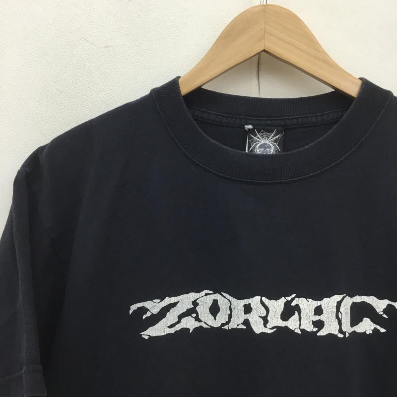 ユーズドクロージング used clothes Tシャツ 半袖 ZORLAC ゾーラック Pushead パスヘッド L ロゴ、文字 X キャラクター X プリント 黒 / ブラック /  メンズ USED 古着 中古 10089007