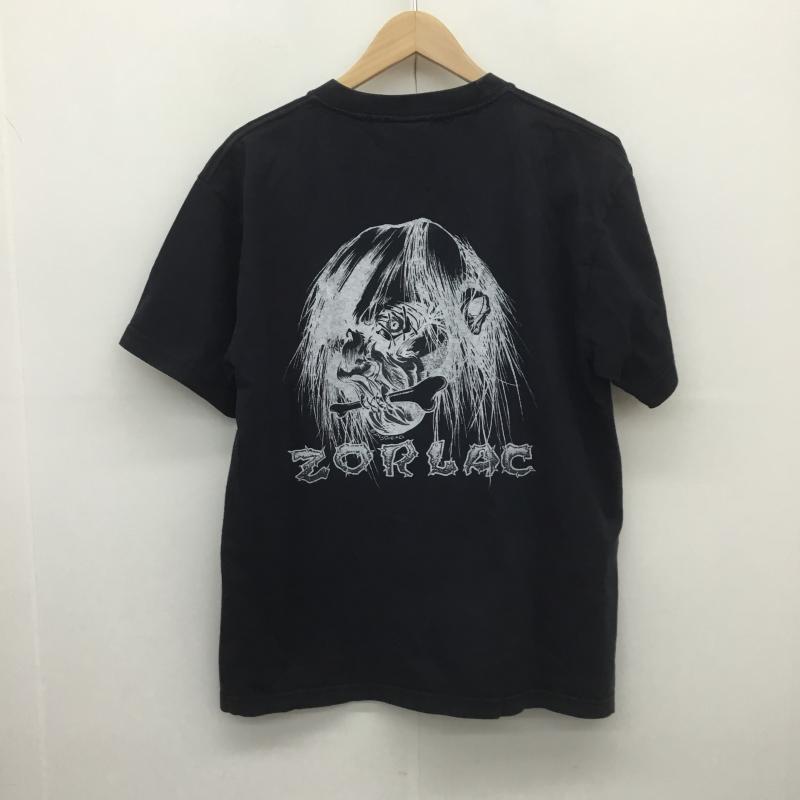 ユーズドクロージング used clothes Tシャツ 半袖 ZORLAC ゾーラック Pushead パスヘッド L ロゴ、文字 X キャラクター X プリント 黒 / ブラック /  メンズ USED 古着 中古 10089007