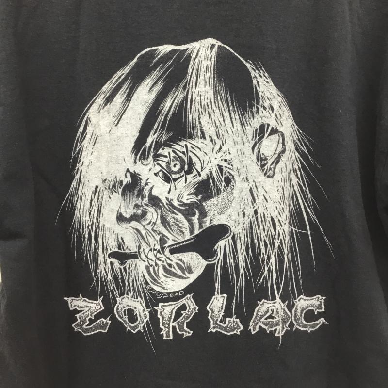 ユーズドクロージング used clothes Tシャツ 半袖 ZORLAC ゾーラック Pushead パスヘッド L ロゴ、文字 X キャラクター X プリント 黒 / ブラック /  メンズ USED 古着 中古 10089007