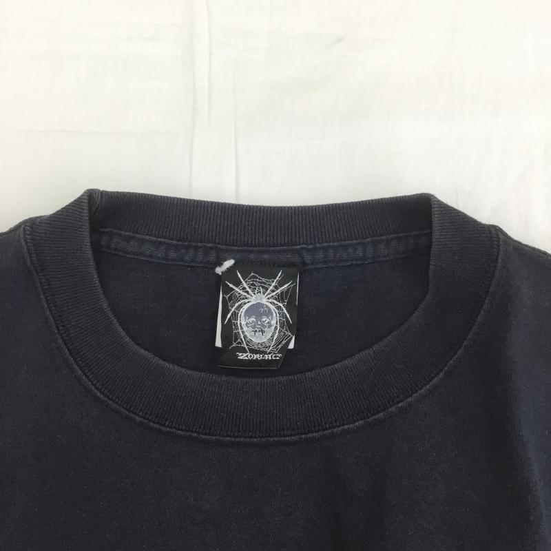 ユーズドクロージング used clothes Tシャツ 半袖 ZORLAC ゾーラック Pushead パスヘッド L ロゴ、文字 X キャラクター X プリント 黒 / ブラック /  メンズ USED 古着 中古 10089007