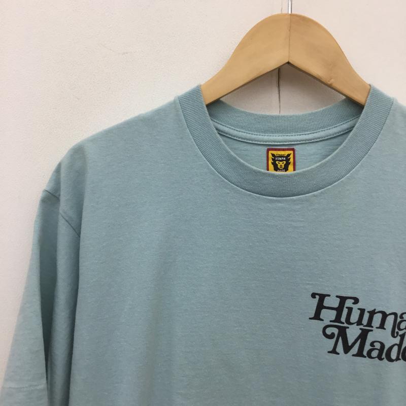 ヒューマンメード HUMAN MADE Tシャツ 半袖 Girls Don't Cry ガールズドントクライ VERDY M ロゴ、文字 水色 / ライトブルー / X 黒 / ブラック /  メンズ USED 古着 中古 10089010
