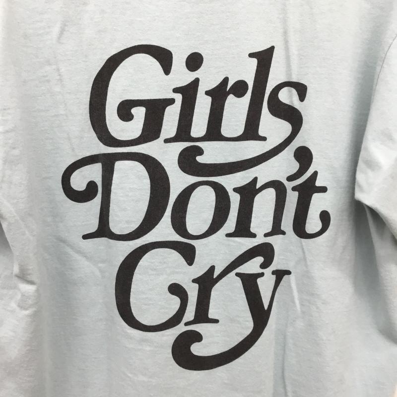 ヒューマンメード HUMAN MADE Tシャツ 半袖 Girls Don't Cry ガールズドントクライ VERDY M ロゴ、文字 水色 / ライトブルー / X 黒 / ブラック /  メンズ USED 古着 中古 10089010