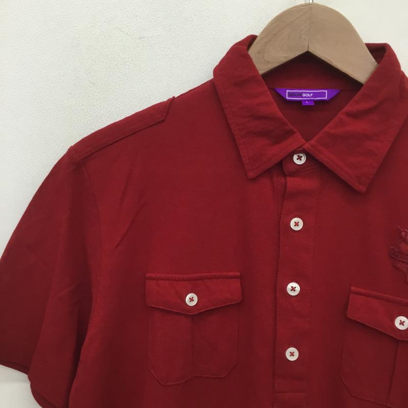 ビームスゴルフ BEAMS GOLF ポロシャツ 半袖 L ワンポイント 赤 / レッド / メンズ USED 古着 中古 10089019