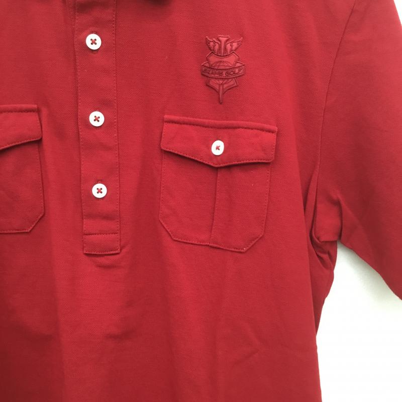 ビームスゴルフ BEAMS GOLF ポロシャツ 半袖 L ワンポイント 赤 / レッド / メンズ USED 古着 中古 10089019