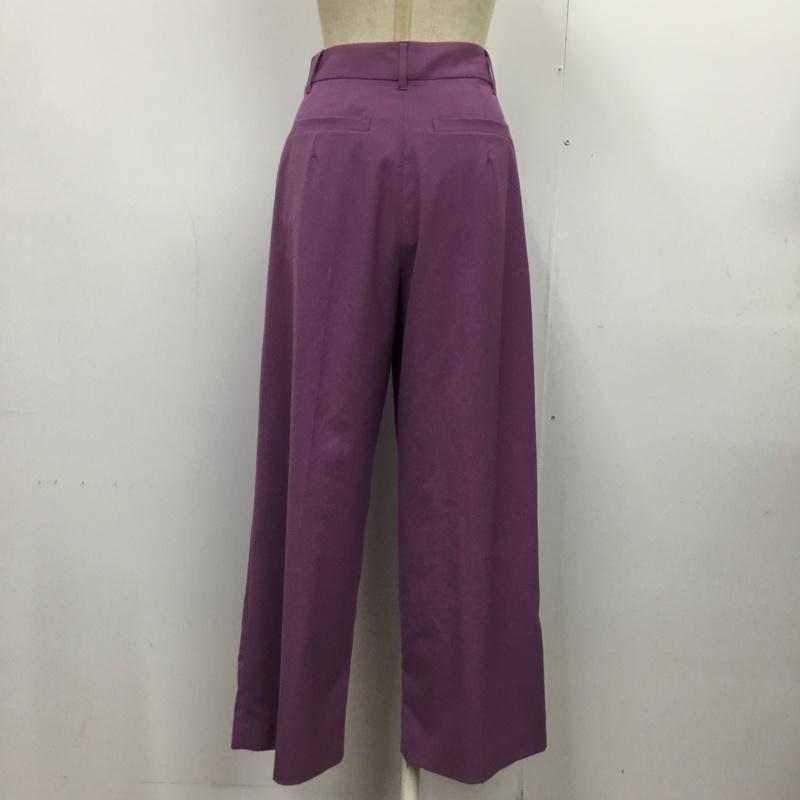 ナチュラルビューティーベーシック NATURAL BEAUTY BASIC パンツ スラックス XS 無地 紫 / パープル / レディース USED 古着 中古 10089037