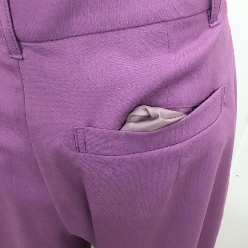ナチュラルビューティーベーシック NATURAL BEAUTY BASIC パンツ スラックス XS 無地 紫 / パープル / レディース USED 古着 中古 10089037