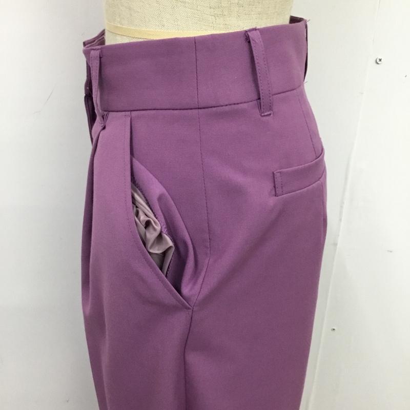 ナチュラルビューティーベーシック NATURAL BEAUTY BASIC パンツ スラックス XS 無地 紫 / パープル / レディース USED 古着 中古 10089037