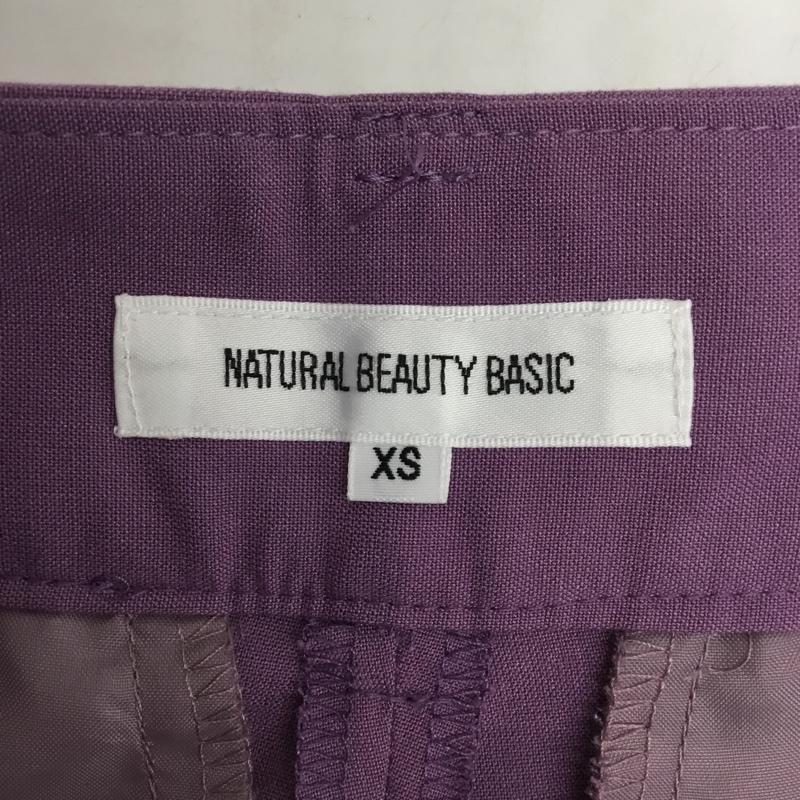 ナチュラルビューティーベーシック NATURAL BEAUTY BASIC パンツ スラックス XS 無地 紫 / パープル / レディース USED 古着 中古 10089037