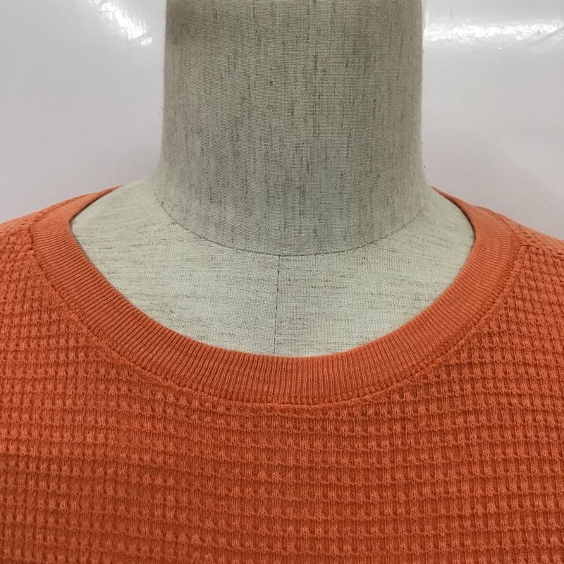 ダブルアールエル RRL カットソー 長袖 ワッフル XS ロゴ、文字 橙 / オレンジ / メンズ USED 古着 中古 10089045