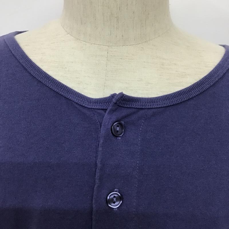 アルテックス ARTEX Tシャツ 半袖 21-071-464-2170-2-0 ヘンリーネック M 無地 紺 / ネイビー /  メンズ USED 古着 中古 10089099