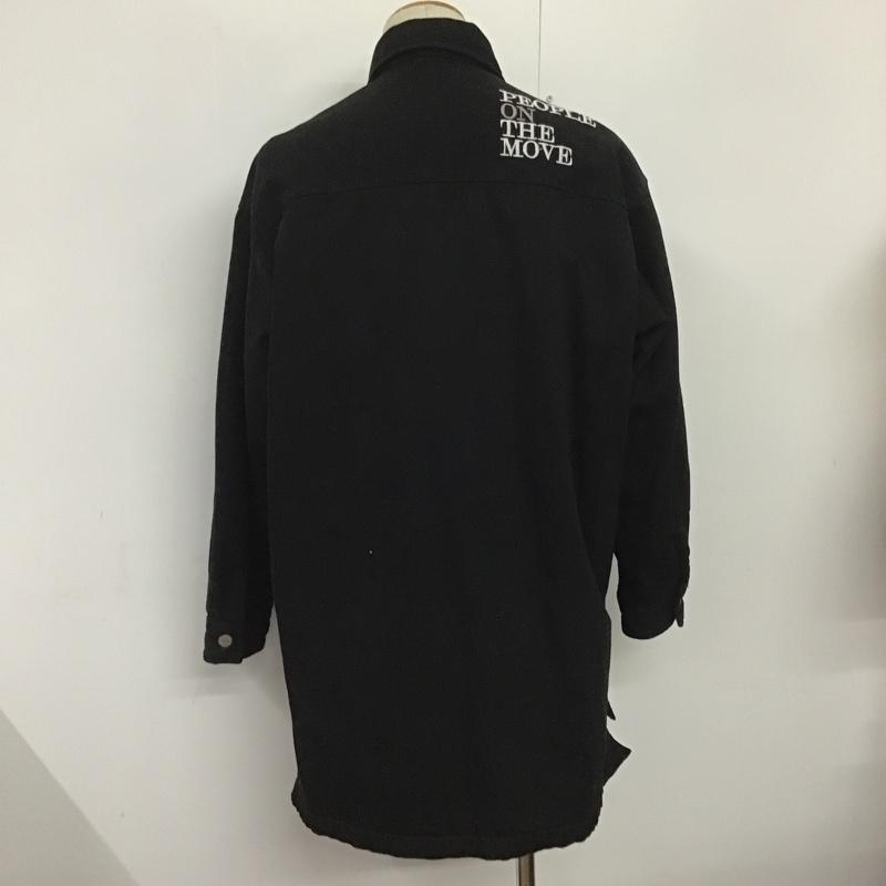 ジーユー GU ジャケット、上着 ジャケット、ブレザー 331-332809 KAPPA デニムロングシャツ S 刺繍 黒 / ブラック /  メンズ USED 古着 中古 10089112