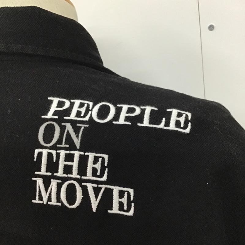 ジーユー GU ジャケット、上着 ジャケット、ブレザー 331-332809 KAPPA デニムロングシャツ S 刺繍 黒 / ブラック /  メンズ USED 古着 中古 10089112
