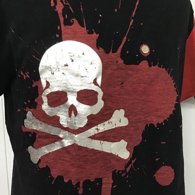 マスターマインド mastermind JAPAN Tシャツ 半袖 YGMS-TS82-028 YOBOSS L スカル 黒 / ブラック / X 赤 / レッド /  メンズ USED 古着 中古 10089123