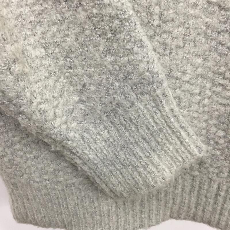 ナチュラルビューティーベーシック NATURAL BEAUTY BASIC ニット、セーター 長袖 M 無地 白 / ホワイト / X 灰 / グレー / レディース USED 古着 中古 10089197