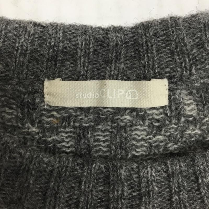 スタディオクリップ studio CLIP ニット、セーター 長袖 灰 / グレー / レディース USED 古着 中古 10089199