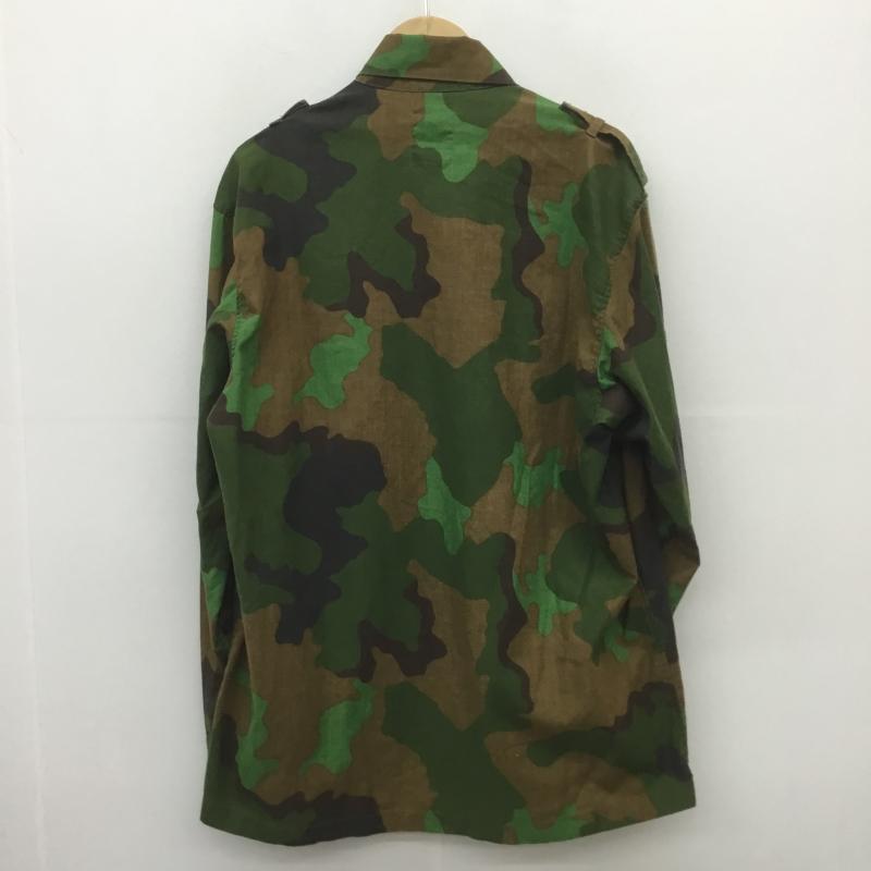 ユーズドクロージング used clothes シャツ、ブラウス 長袖 ミリタリー シャツ ジャケット フランス軍 ジップアップ カモフラージュ柄・迷彩 カーキ / カーキ /  メンズ USED 古着 中古 10089207