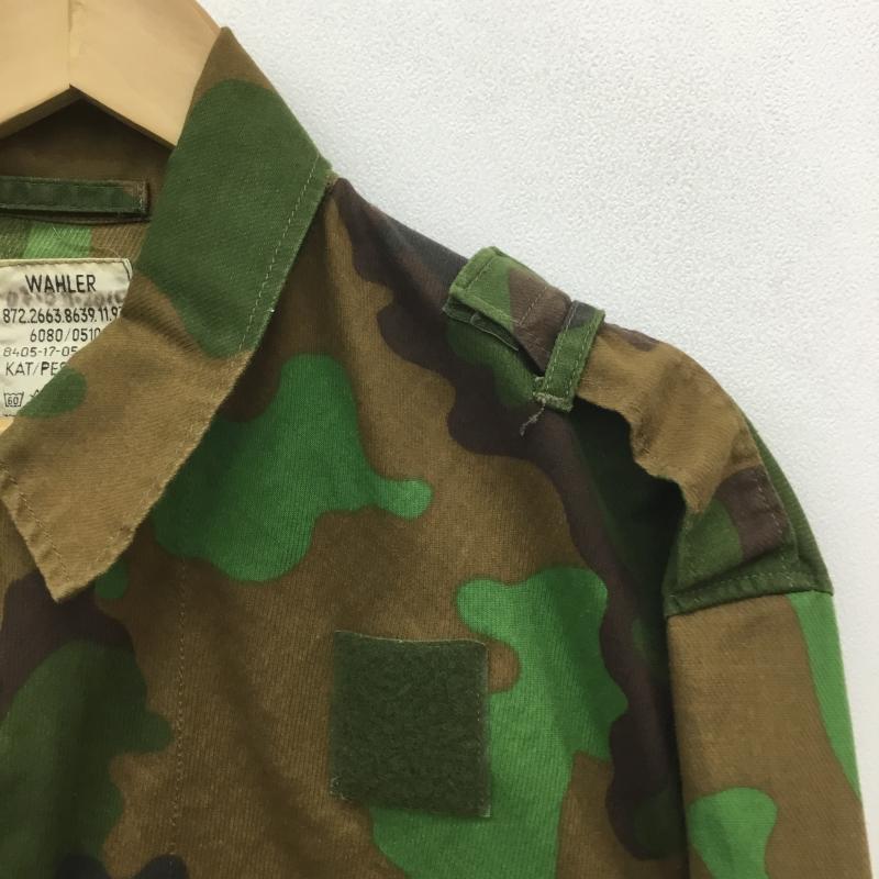 ユーズドクロージング used clothes シャツ、ブラウス 長袖 ミリタリー シャツ ジャケット フランス軍 ジップアップ カモフラージュ柄・迷彩 カーキ / カーキ /  メンズ USED 古着 中古 10089207