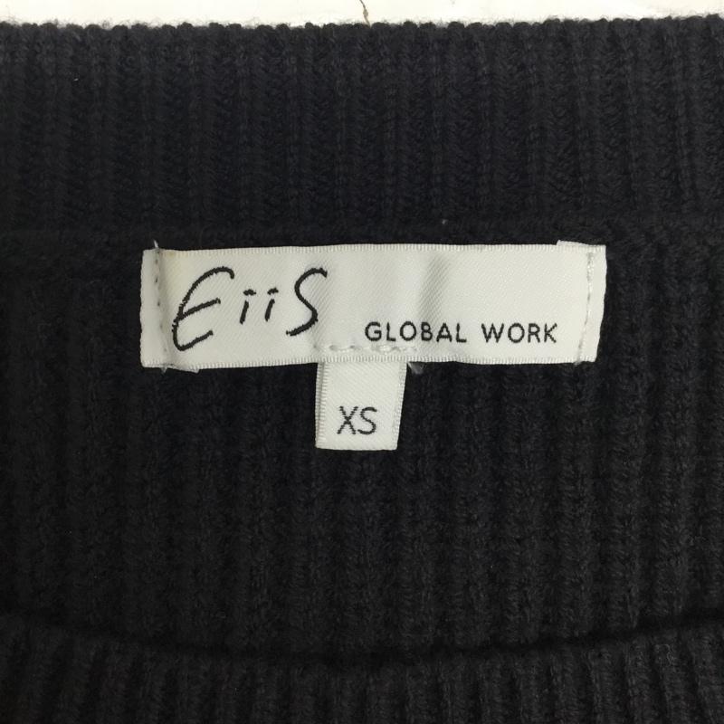 グローバルワーク GLOBAL WORK ニット、セーター 長袖 XS 無地 黒 / ブラック / レディース USED 古着 中古 10089217