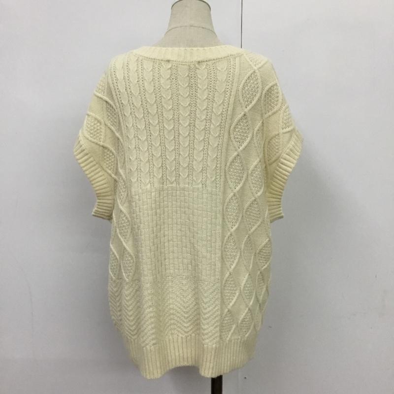 エヘカソポ ehka sopo ベスト ベスト ニット FREE 無地 オフホワイト / オフホワイト / レディース USED 古着 中古 10089229