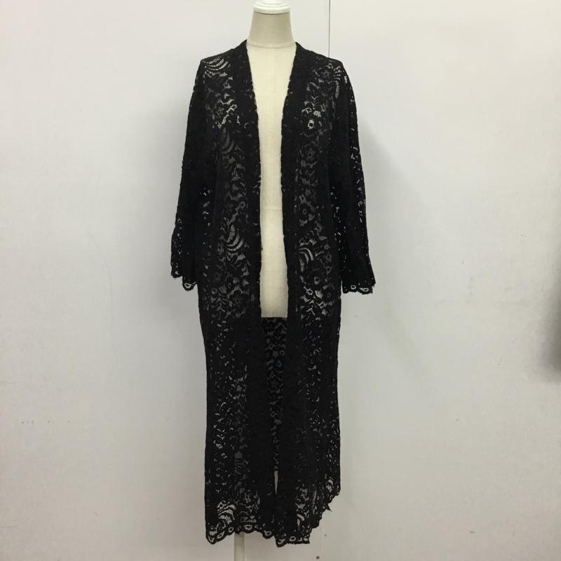 アズールバイマウジー AZUL BY MOUSSY カーディガン 七分袖 FREE 無地 黒 / ブラック / レディース USED 古着 中古 10089254