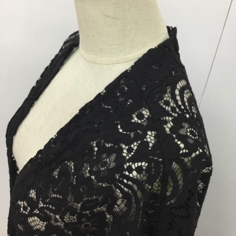 アズールバイマウジー AZUL BY MOUSSY カーディガン 七分袖 FREE 無地 黒 / ブラック / レディース USED 古着 中古 10089254