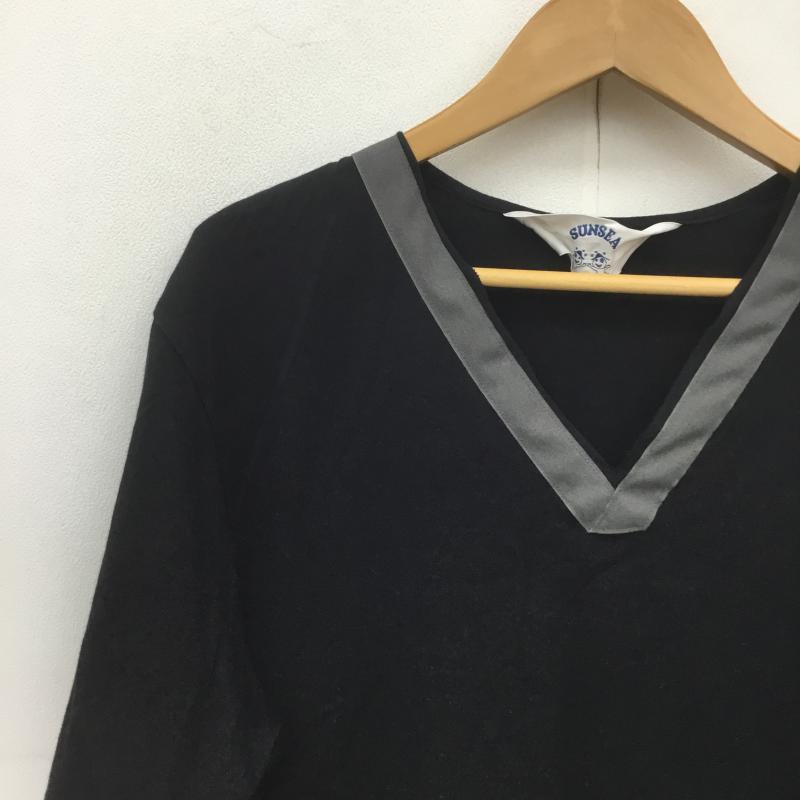 サンシー SUNSEA Tシャツ 半袖 V-Neck T Vネック L 無地 黒 / ブラック /  メンズ USED 古着 中古 10089312