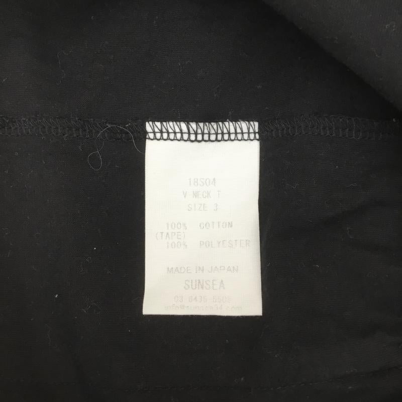 サンシー SUNSEA Tシャツ 半袖 V-Neck T Vネック L 無地 黒 / ブラック /  メンズ USED 古着 中古 10089312
