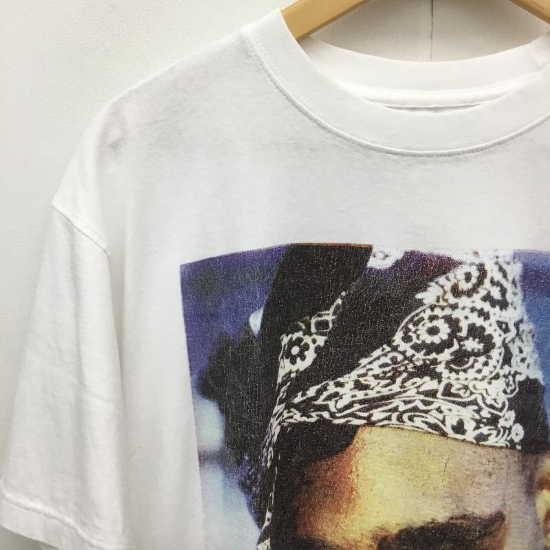 インソニア Insonnia Tシャツ 半袖 2PAC Tupac USED加工 FREE プリント 白 / ホワイト /  メンズ USED 古着 中古 10089314