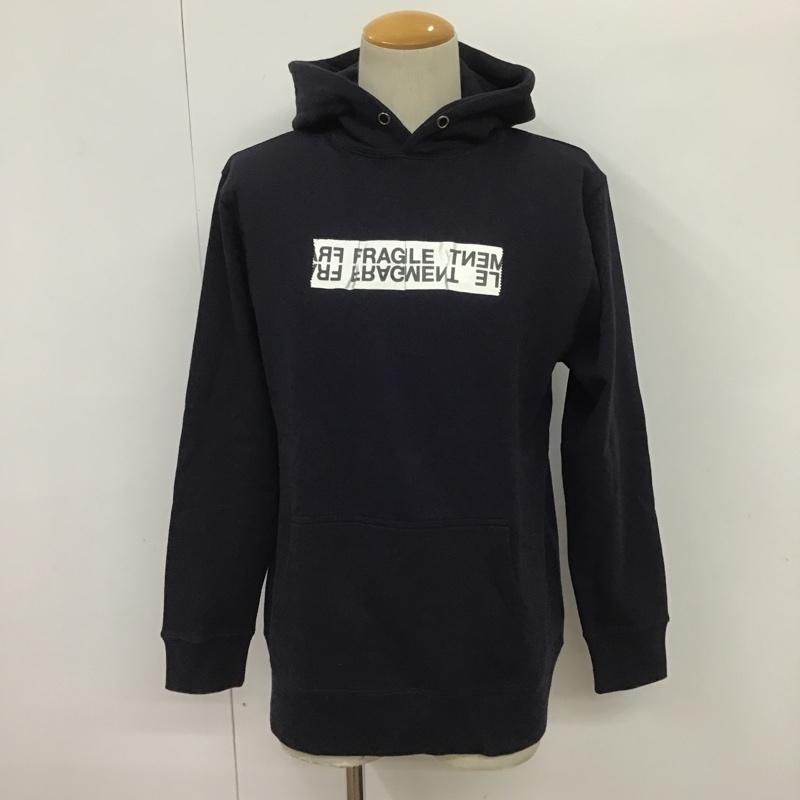 フラグメント FRAGMENT パーカー 長袖 19-02026M sacai スウェット プルオーバー 2 ロゴ、文字 紺 / ネイビー / メンズ USED 古着 中古 10089417