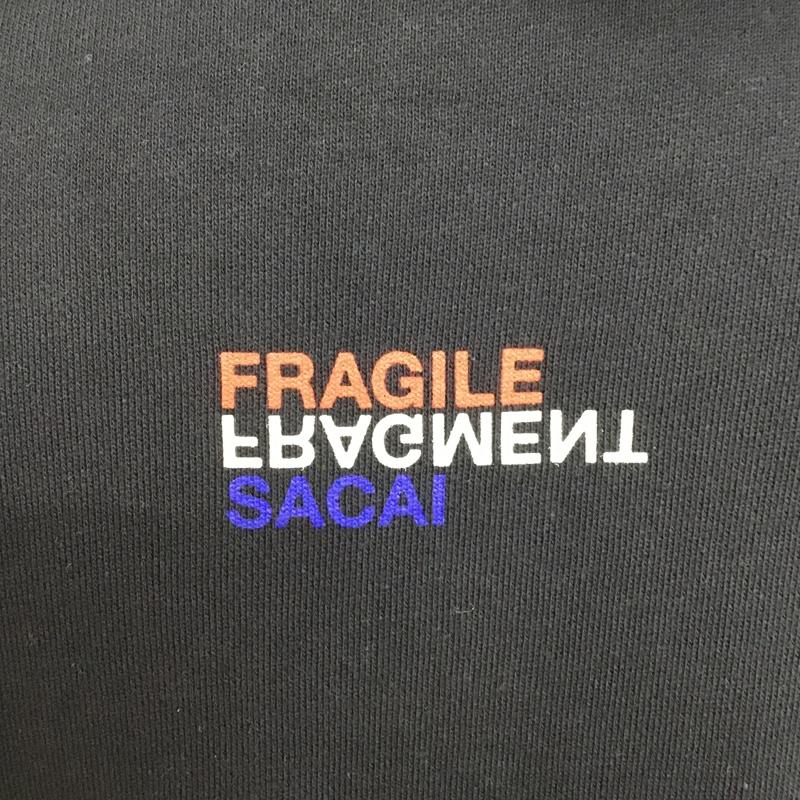 フラグメント FRAGMENT パーカー 長袖 19-02026M sacai スウェット プルオーバー 2 ロゴ、文字 紺 / ネイビー / メンズ USED 古着 中古 10089417