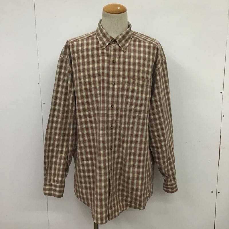 エルエルビーン L.L.Bean シャツ、ブラウス 長袖 ボタンダウン チェック アイボリー / アイボリー / X ボルドー / ボルドー / X カーキ / カーキ / X 水色 / ライトブルー /  メンズ USED 古着 中古 10089433