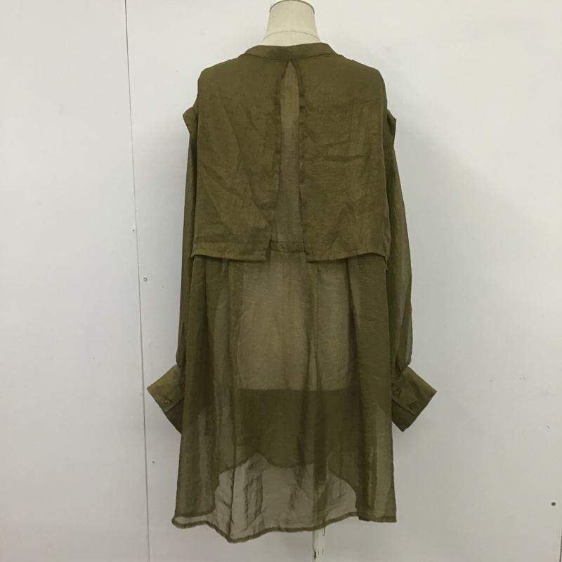 アーカイブ Archive シャツ、ブラウス 長袖 FREE 無地 カーキ / カーキ / レディース USED 古着 中古 10089452