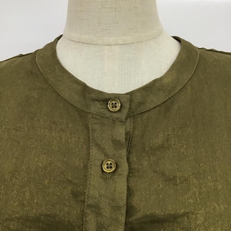アーカイブ Archive シャツ、ブラウス 長袖 FREE 無地 カーキ / カーキ / レディース USED 古着 中古 10089452