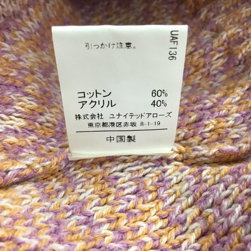 グリーンレーベルリラクシング green label relaxing ニット、セーター 長袖 3616-105-1556 無地 桃 / ピンク / X 橙 / オレンジ / X 白 / ホワイト / レディース USED 古着 中古 10089453