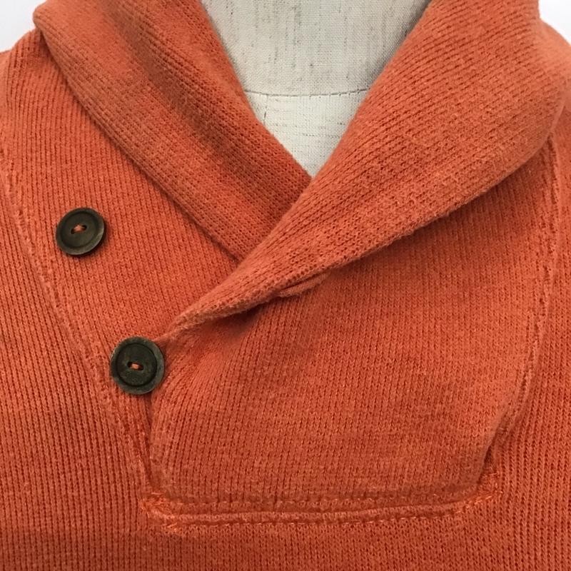ポロラルフローレン POLO RALPH LAUREN トレーナー 長袖 ショールカラー コットン XS ワンポイント 橙 / オレンジ / メンズ USED 古着 中古 10089458