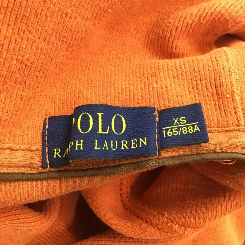 ポロラルフローレン POLO RALPH LAUREN トレーナー 長袖 ショールカラー コットン XS ワンポイント 橙 / オレンジ / メンズ USED 古着 中古 10089458
