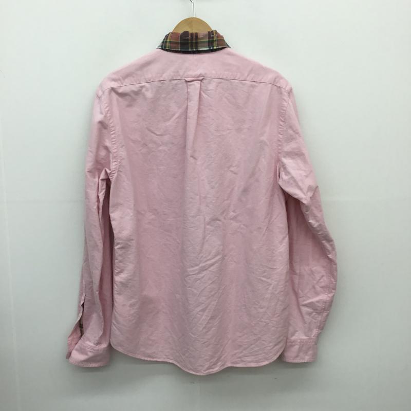 ラルフローレン RALPHLAUREN シャツ、ブラウス 長袖 ダメージ加工 ボタンダウン B.D M チェック 桃 / ピンク /  メンズ USED 古着 中古 10089482