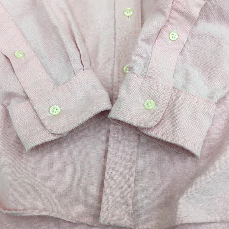 ラルフローレン RALPHLAUREN シャツ、ブラウス 長袖 ダメージ加工 ボタンダウン B.D M チェック 桃 / ピンク /  メンズ USED 古着 中古 10089482