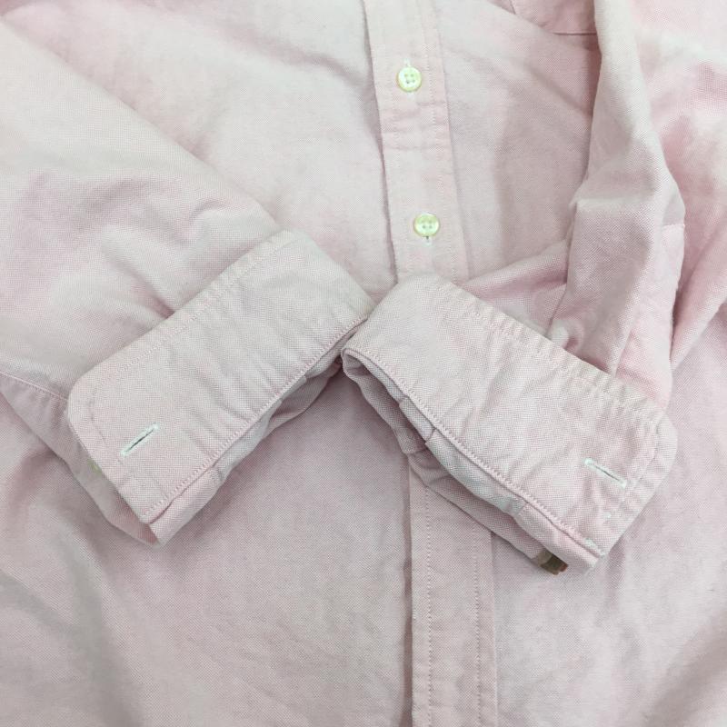 ラルフローレン RALPHLAUREN シャツ、ブラウス 長袖 ダメージ加工 ボタンダウン B.D M チェック 桃 / ピンク /  メンズ USED 古着 中古 10089482