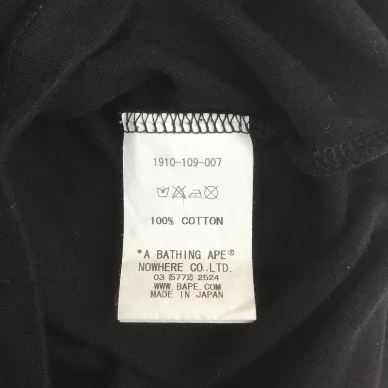 アベイシングエイプ A BATHING APE Tシャツ 半袖 猿顔 バイカラー S プリント X ロゴ、文字 灰 / グレー / X 黒 / ブラック /  メンズ USED 古着 中古 10089484